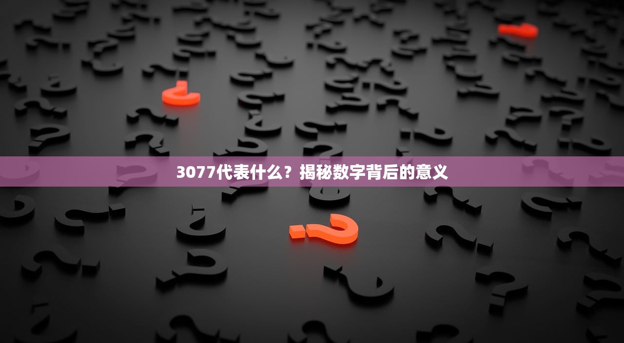 3077代表什么？揭秘数字背后的意义