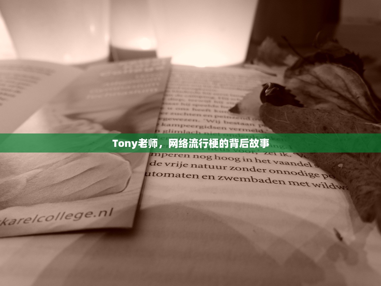 Tony老师，网络流行梗的背后故事